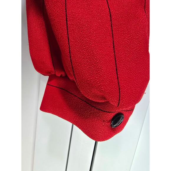 Vintage 1980s Sears“The Fashion Place” Red Striped Shirt Dress – Size 16 (union) - Picture 11 of 16